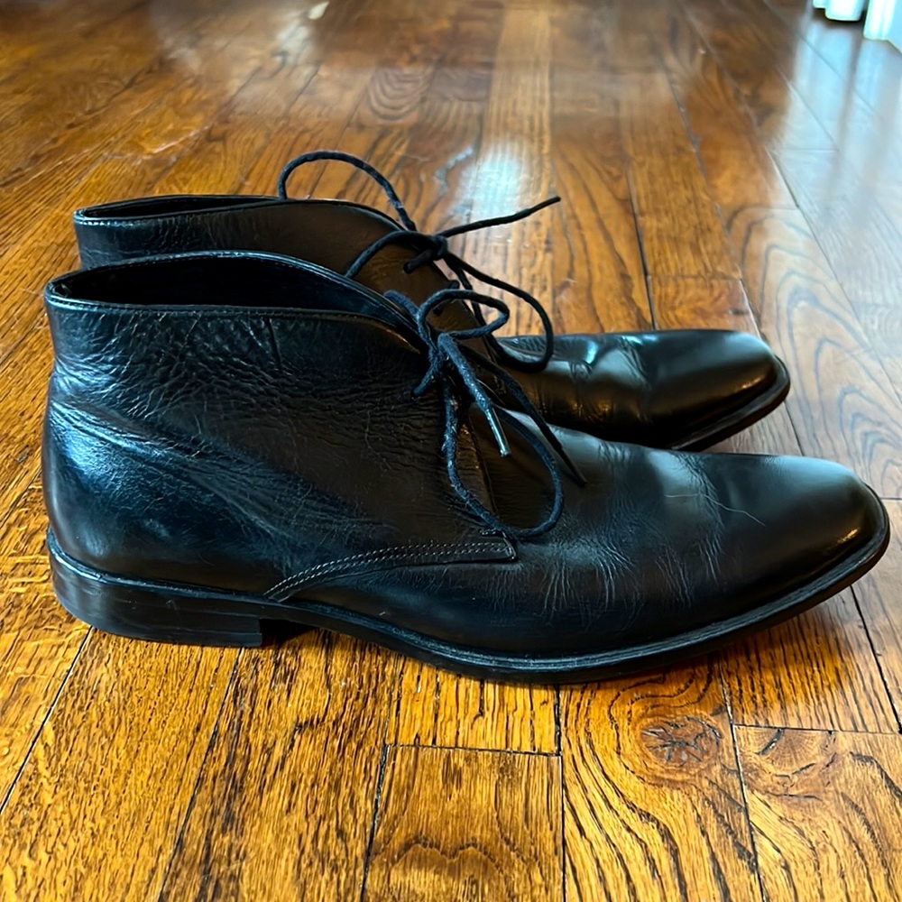 Gordon Rush Men’s Black Leather Dress Shoe Size 10.5